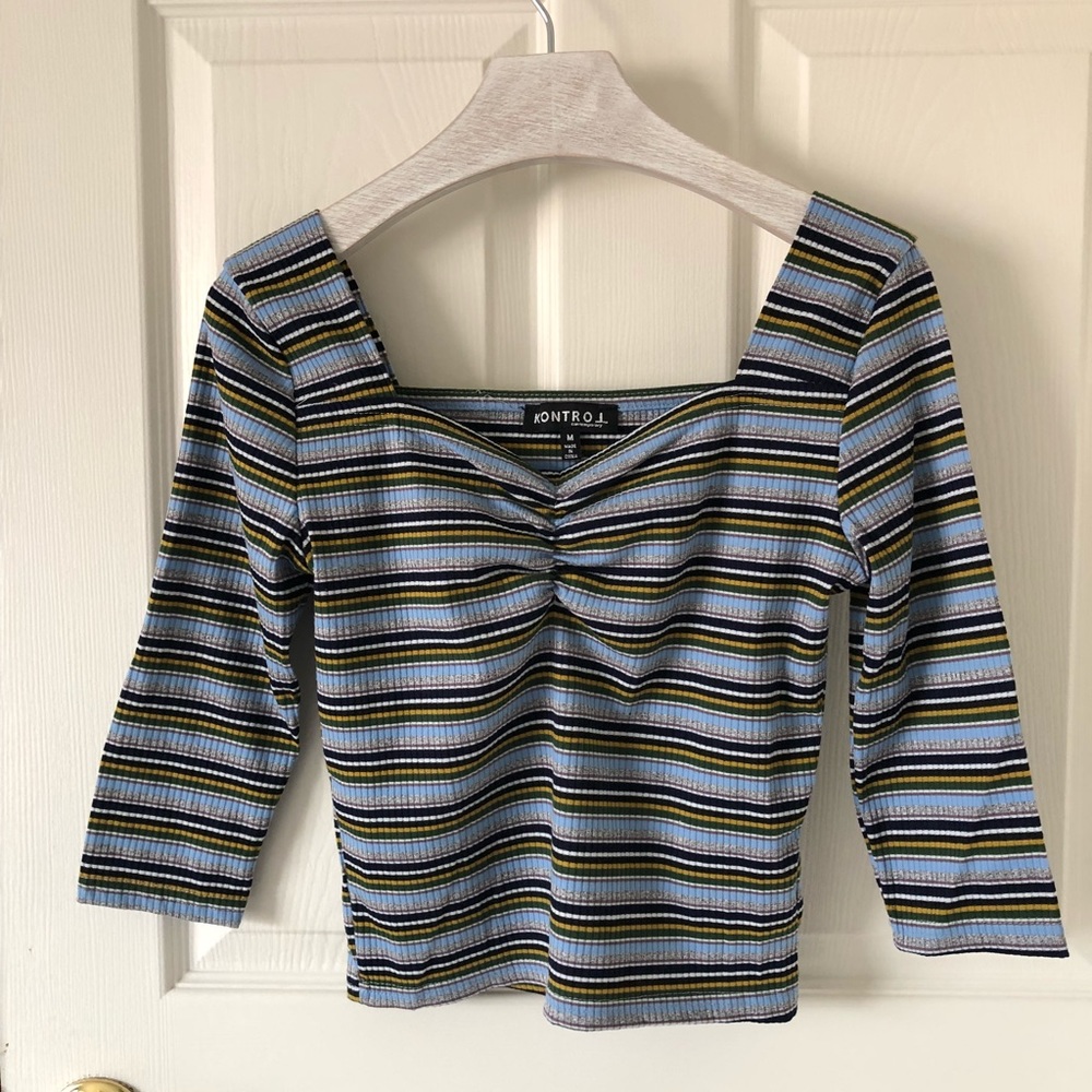 Stripey Blue Top